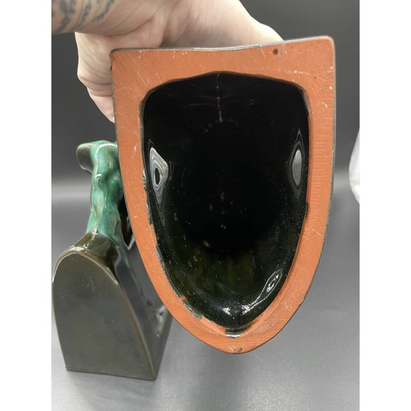 Blue Mountain Pottery Horse Head Bookends Mid Century Modern Pair Set 2 Vintage - Picture 7 of 11